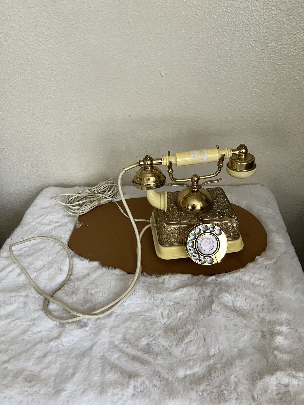 Rotary Retro Bronze Victorian Telephone Vintage In Working Condition