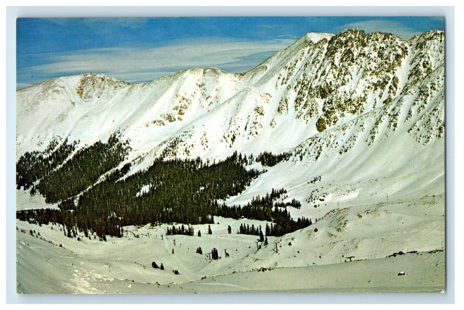 c1950s Northeast View from Top of Norway Mountain Arapahoe Basin CO Postcard