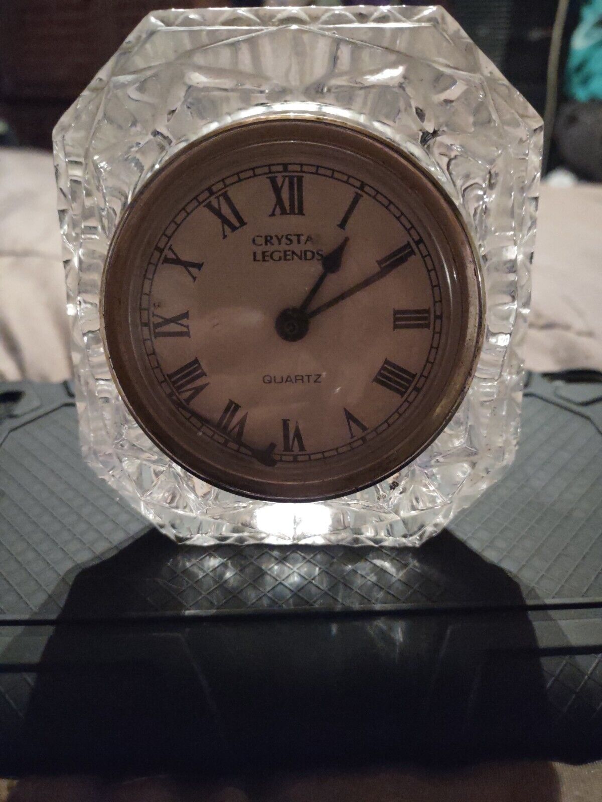 Chrystal Legends Clock By Godinger Quartz Clock 24% Lead Crystal