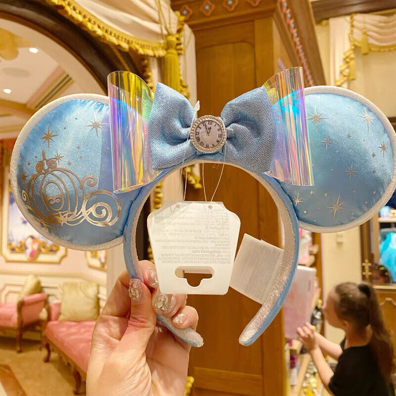 Authentic Disney 2024 Cinderella Minnie Mouse Ears Headband Disneyland