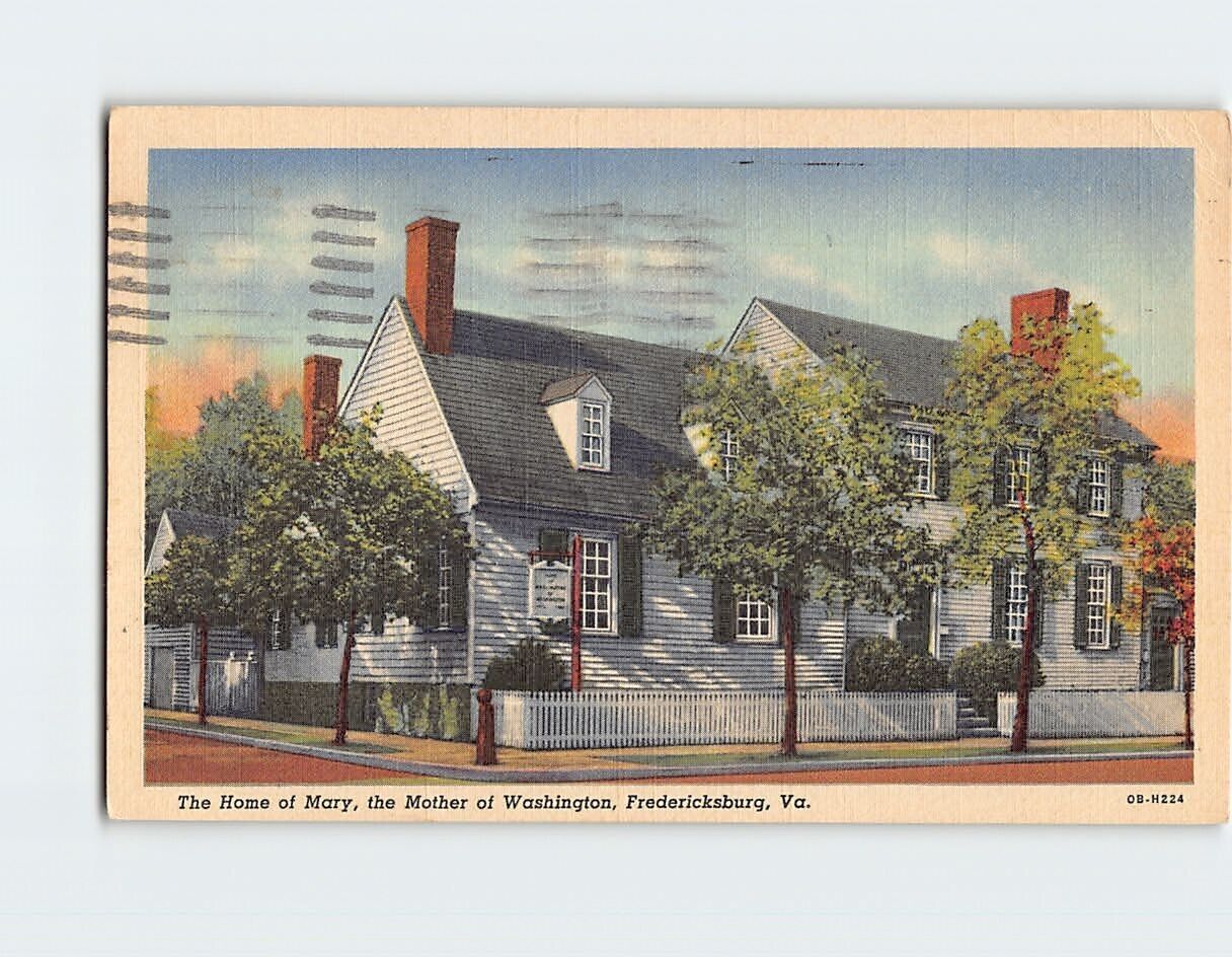 Postcard The Home of Mary, the Mother of Washington, Fredericksburg, Virginia