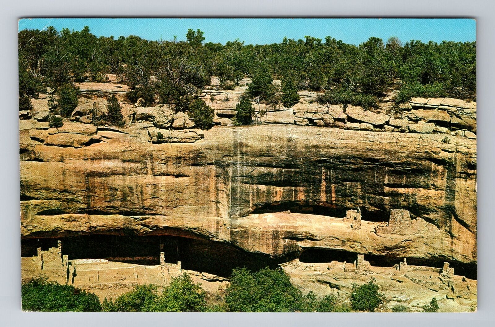 Cortez CO-Colorado, Mesa Verde National Park, Fire Temple Vintage Postcard