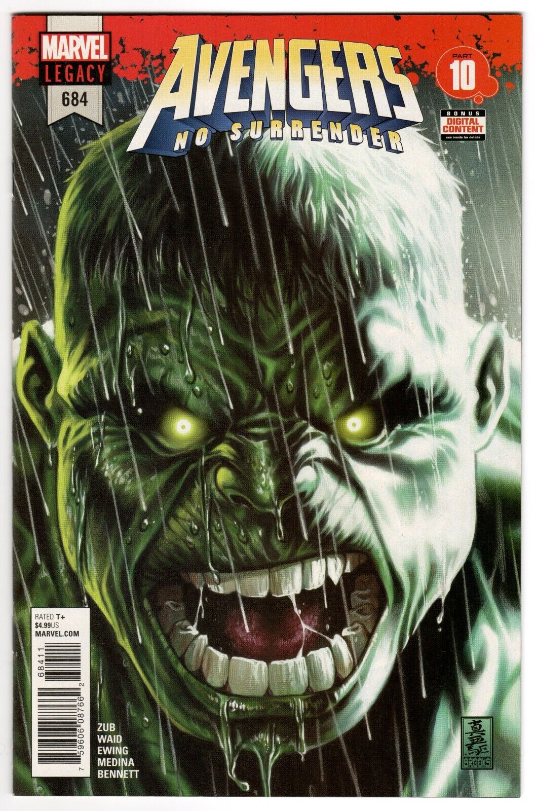Avengers #684 Marvel⋅2018-1st Immortal Hulk 1st Printing No Surrender 🔑