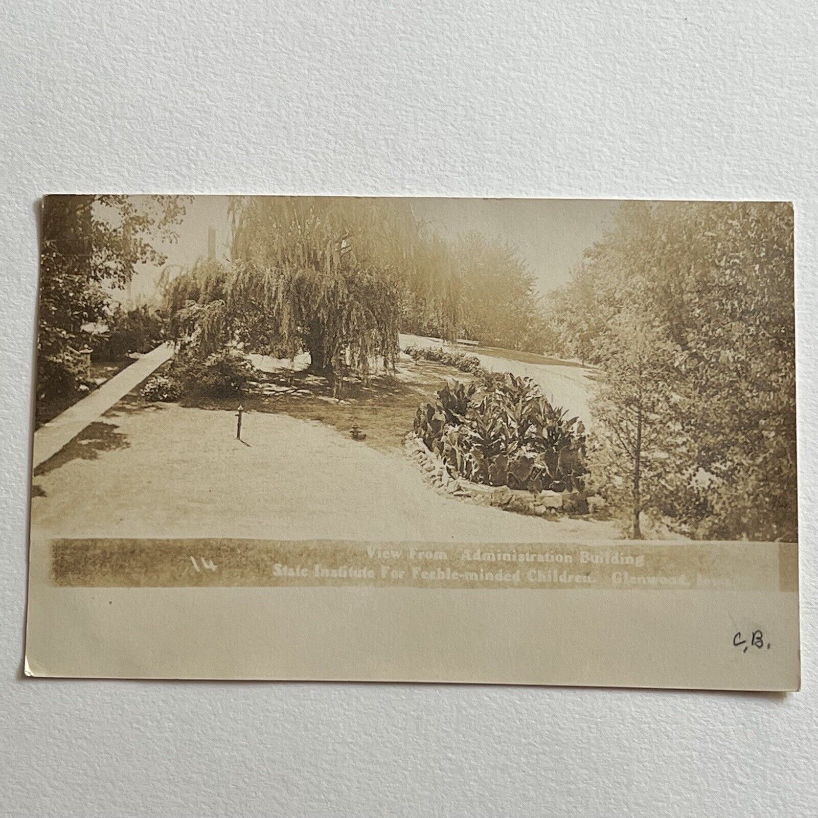 Antique RPPC Real Postcard Photograph Inst Feeble Minded Children Glenwood IA