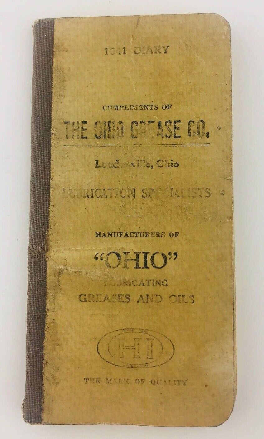 Vintage The Ohio Grease Company 1941 Pocket Diary Advertising Giveaway