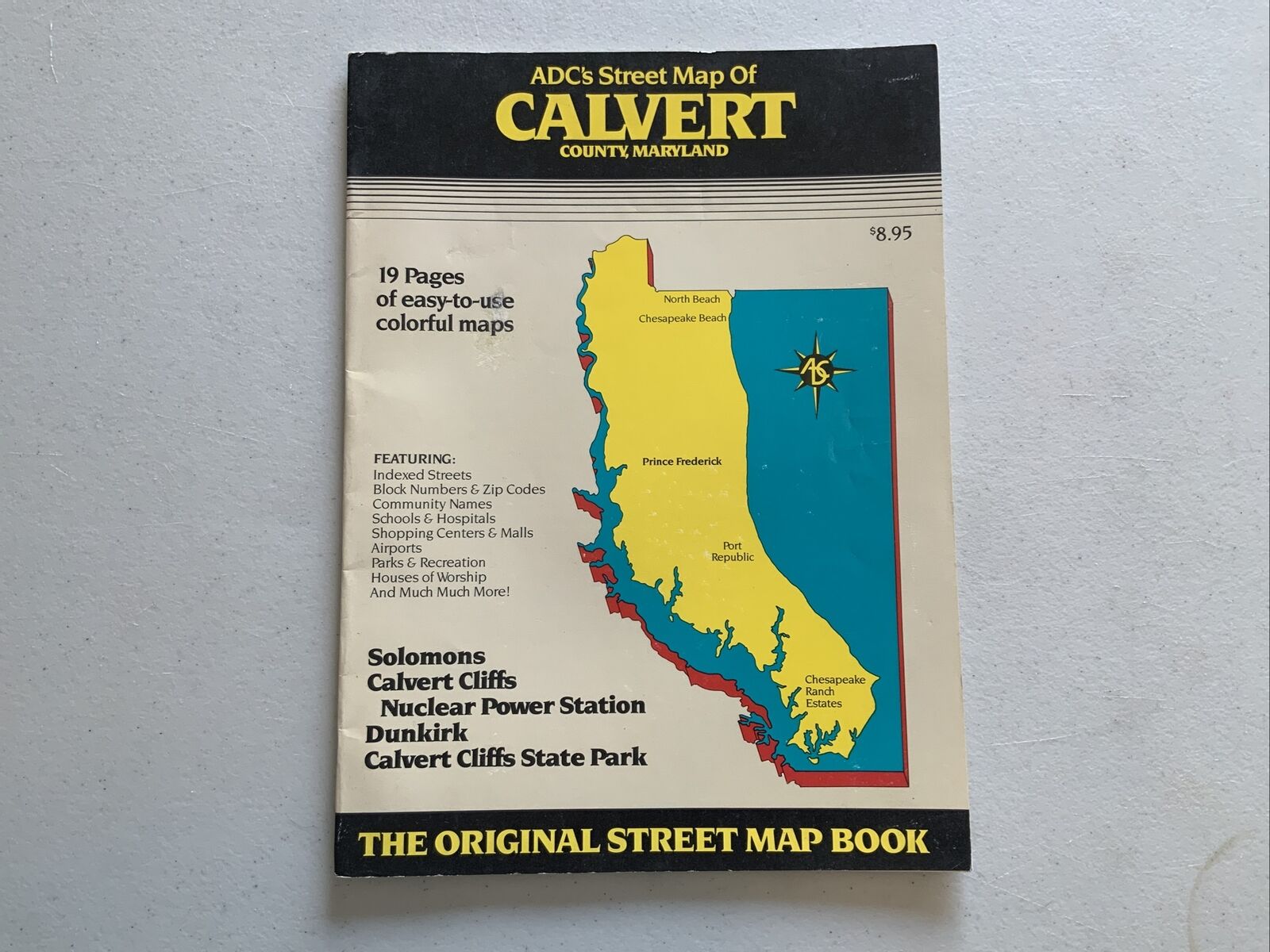 Calvert County MD Street Map Atlas Book Maryland ADC 1990