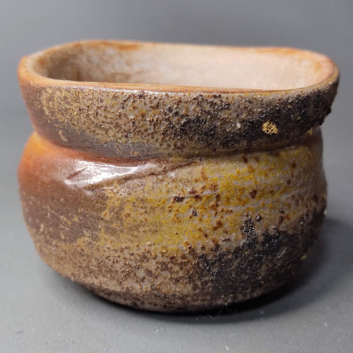 Traditional Japanese Bizen ware, made by Tsuneyoshi Suzuki, sake cup