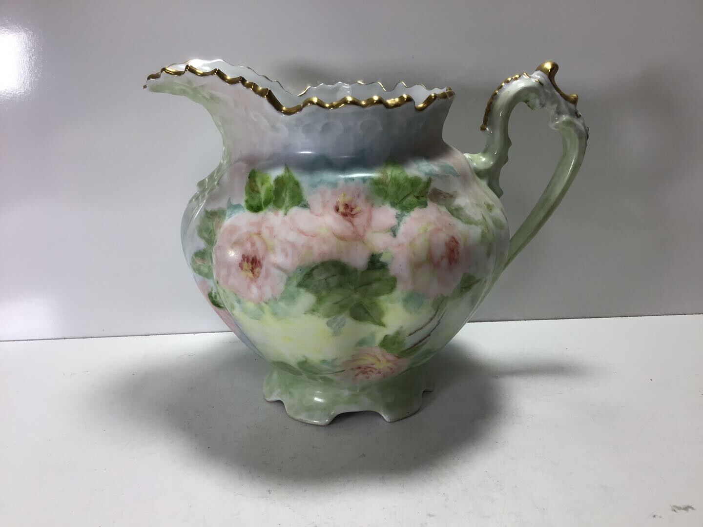 Q73 Vintage French Antique Famous Floral Hand Painted Porcelain