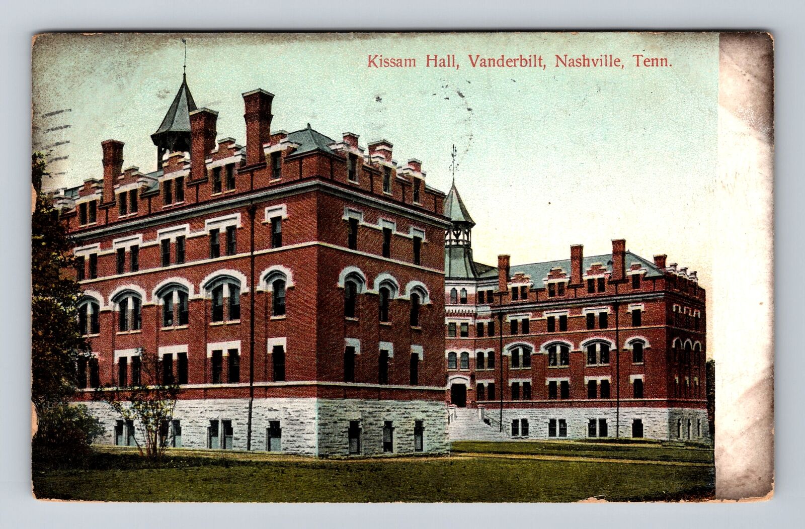 Nashville TN-Tennessee, Vanderbilt University Kissam Hall Vintage c1908 Postcard