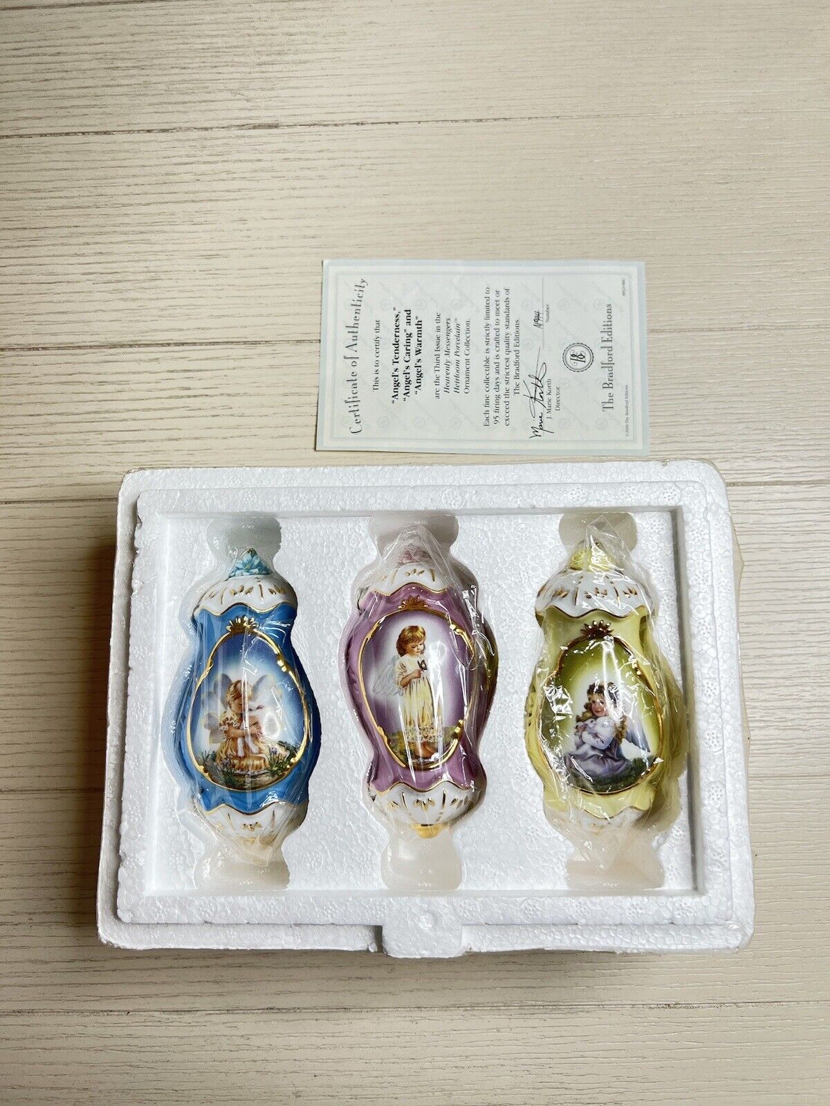 The Bradford Editions Heavenly Messengers Heirloom Porcelain Ornament’s 