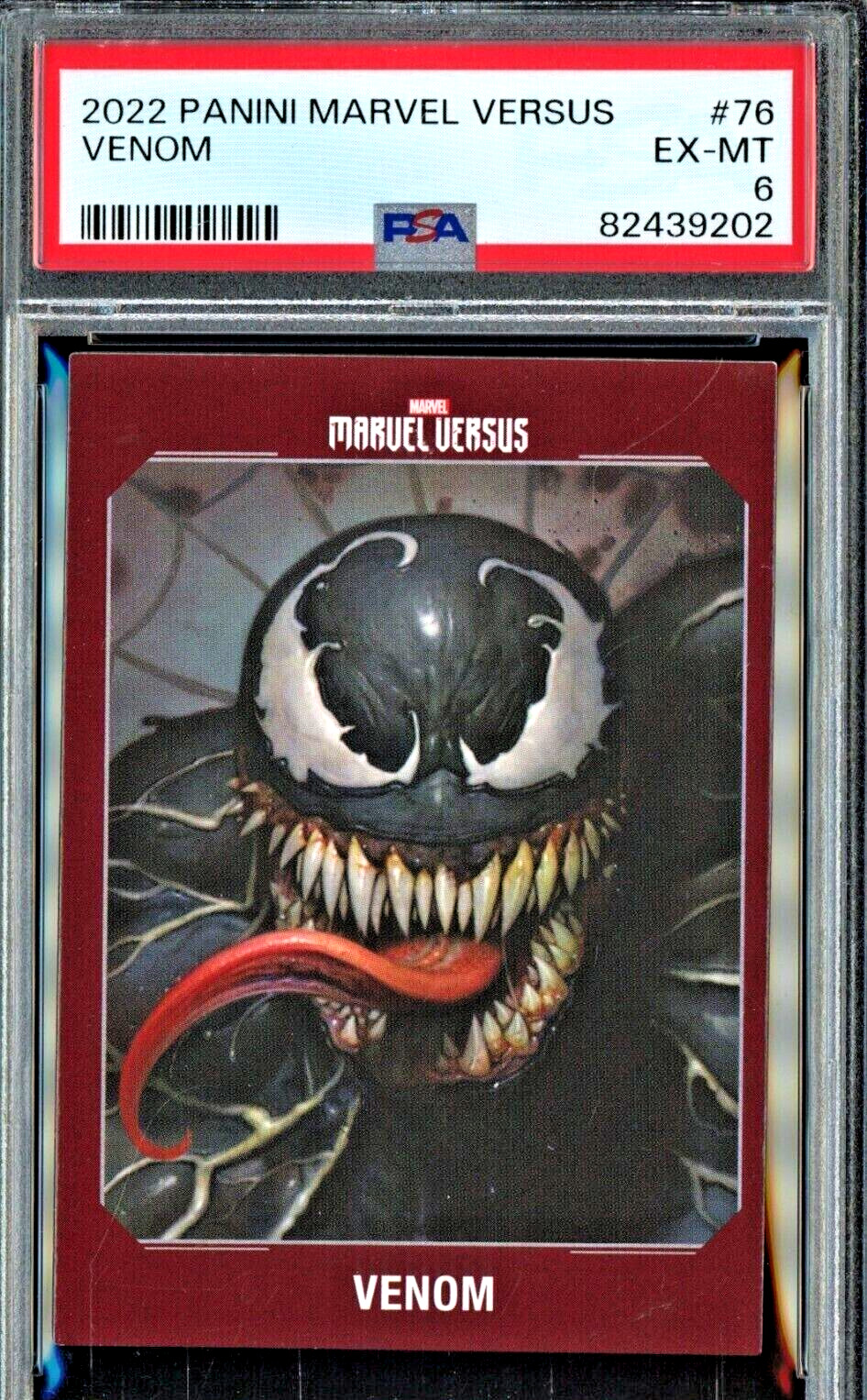 2022  Only 1 on Ebay Graded Panini Marvel Versus #76 Venom PSA 6 EX-MT & BONUS