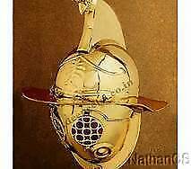 Roman Gladiator Thraex Helmet, Brass made by Deepeeka 
