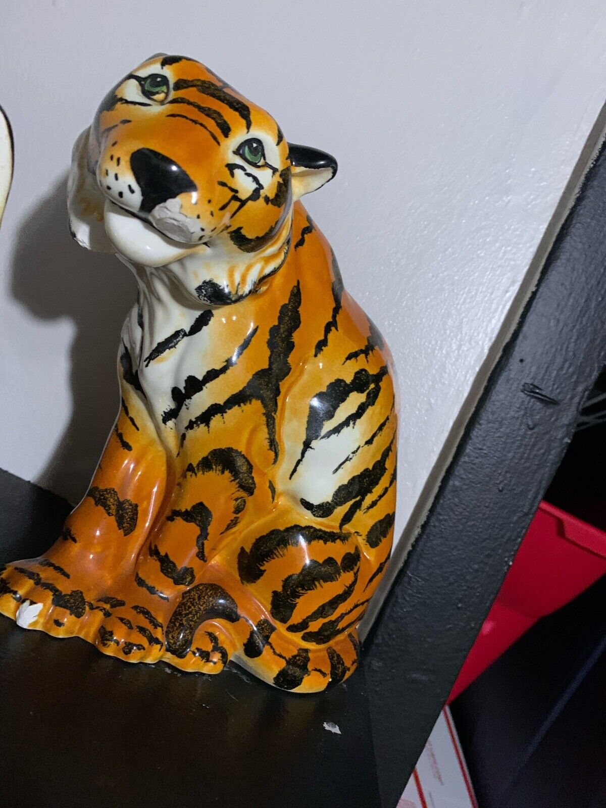 vintage porcelain tiger figurine