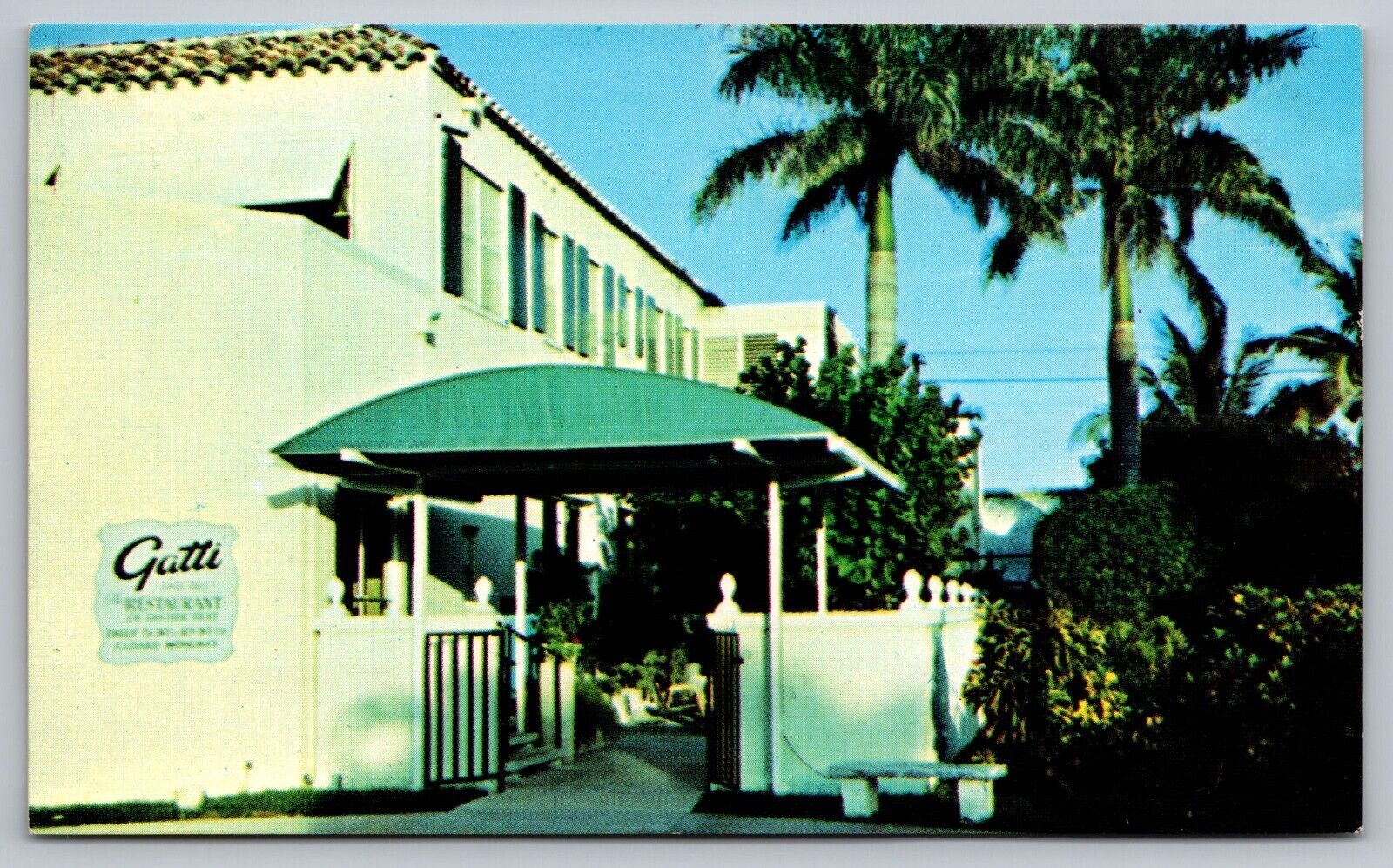 Gatti's Restaurant Miami Beach FL Postcard **J. Edgar Hoover's Autograph c1967**