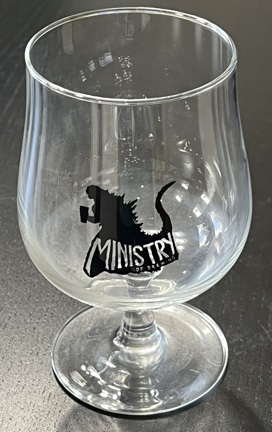 SUPER RARE Ministry of Brewing Godzilla Kaiju 6” Beer Glass - Awesome Design
