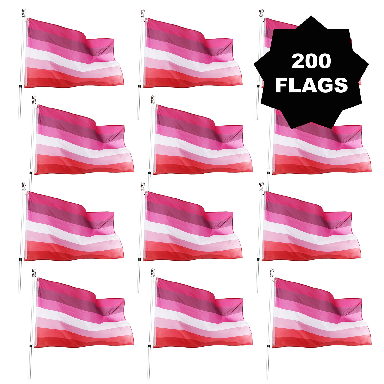 WHOLESALE 200 LESBIAN PRIDE FLAGS LGBT+ GAY PRIDE FLAGS FESTIVAL CARNIVAL