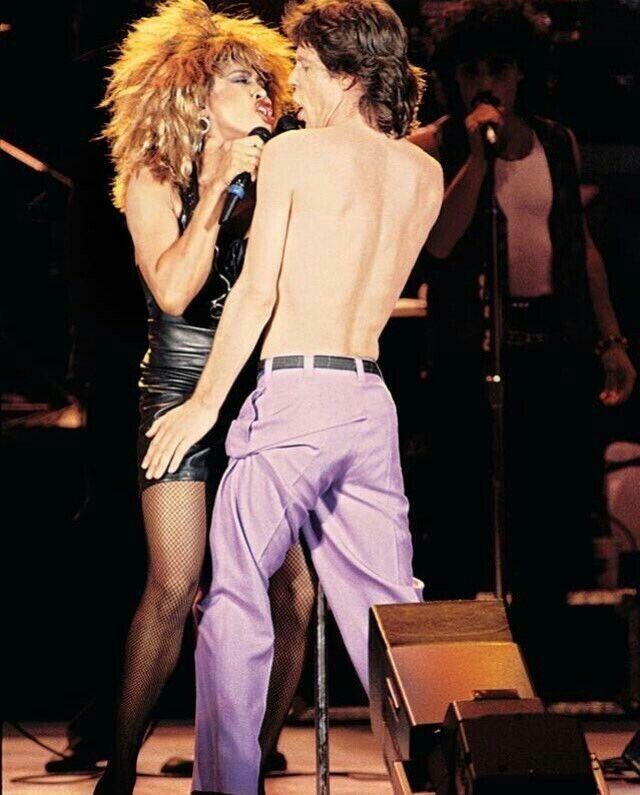 Mick Jagger and Tina Turner   8x10 Glossy Photo
