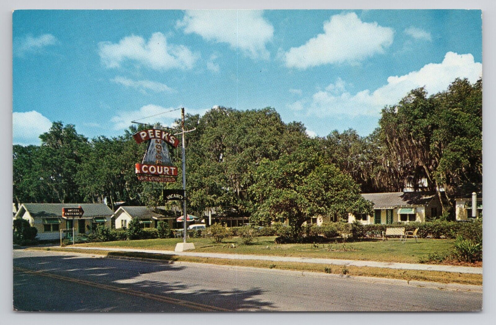 Postcard Peek\'s Motor Court Florida