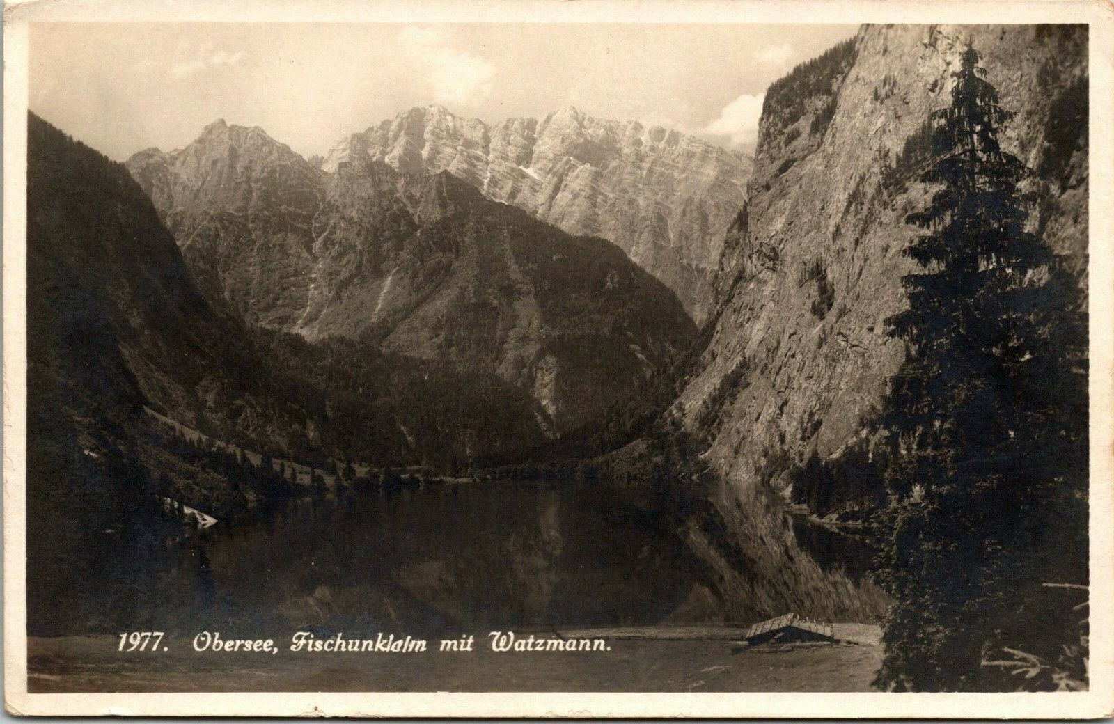VTG RPPC 1977 Obersee, Fischunklalm Mit Watzmann Valley Alps Mountains Postcard
