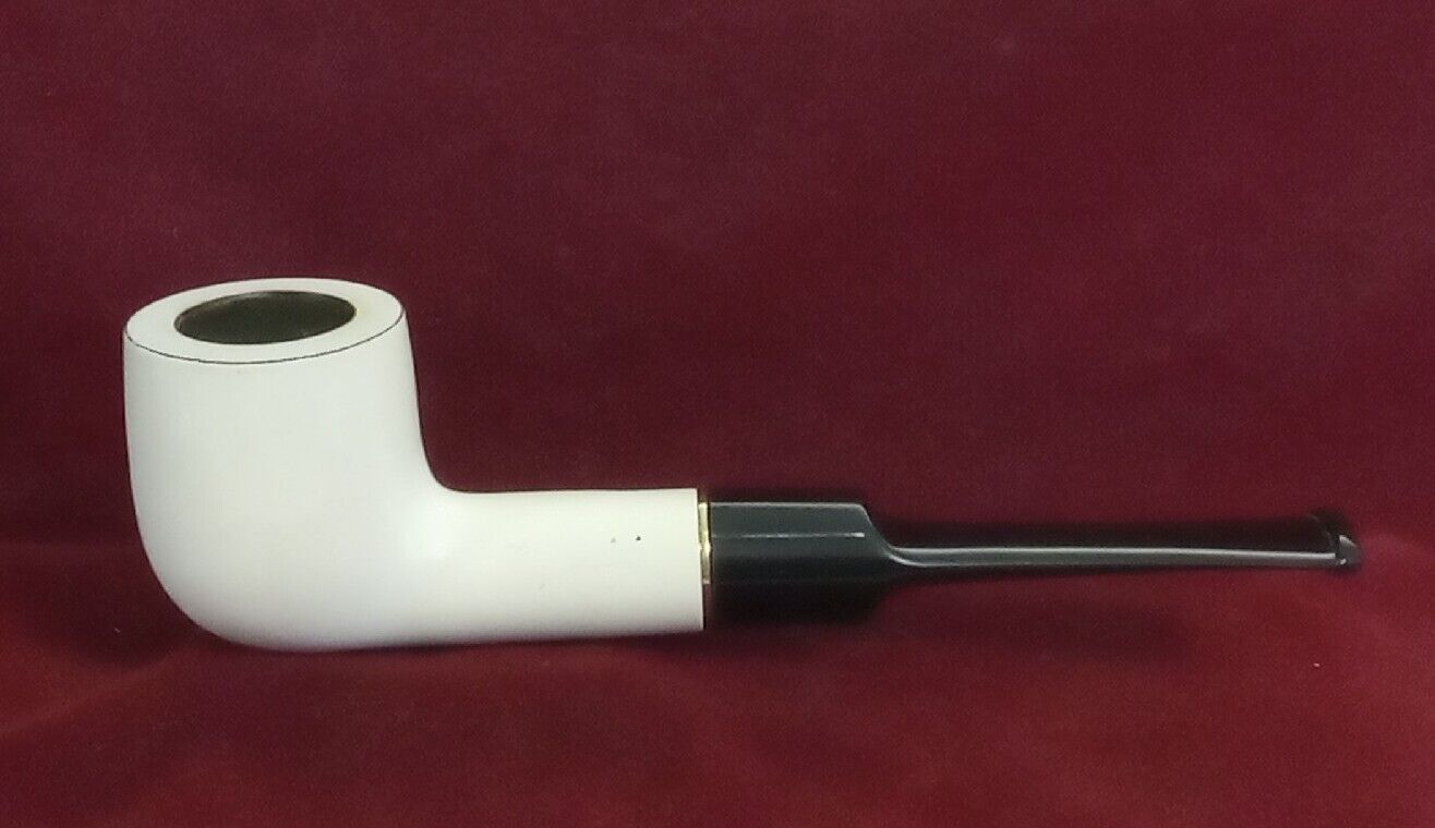 Vintage Mario Gasparini “White” Pot Tobacco Pipe Italy RARE BEAUTY 9mm