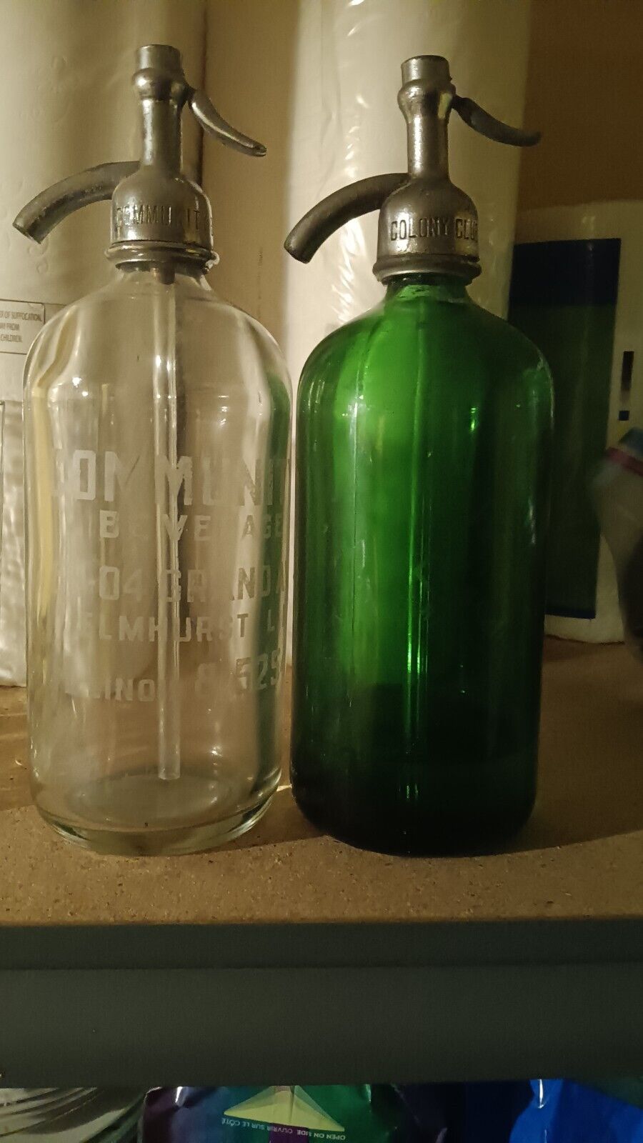 3 VINTAGE Seltzer Bottles