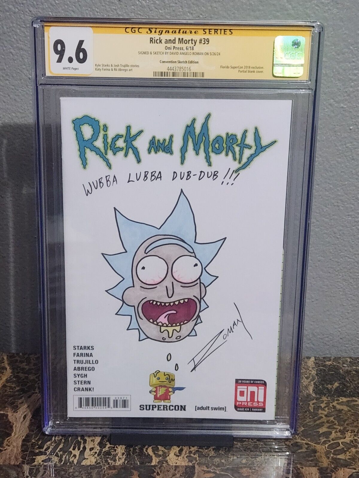 Rick And Morty Signed And Sketched By Davis Angelo Roman