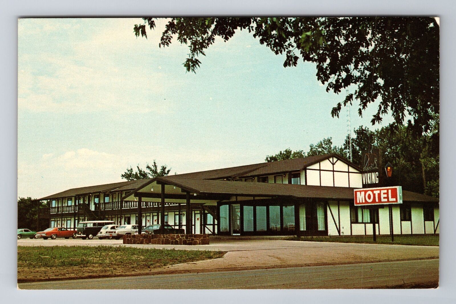 Lindsborg KS-Kansas, Viking Motel, Advertising, Vintage Souvenir Postcard