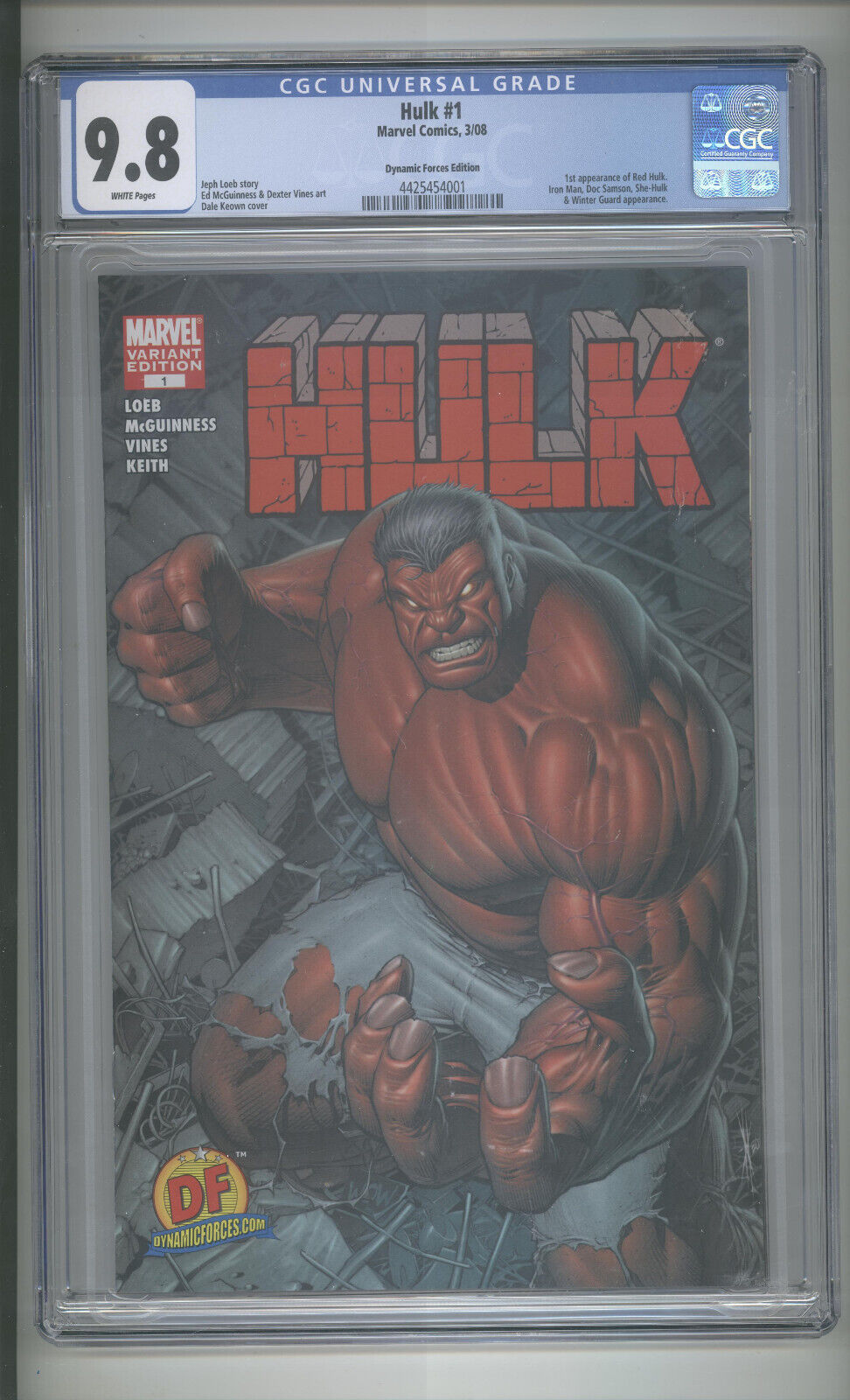 Hulk (2008) # 1 Dynamic Forces Edition CGC 9.8 NM/MT