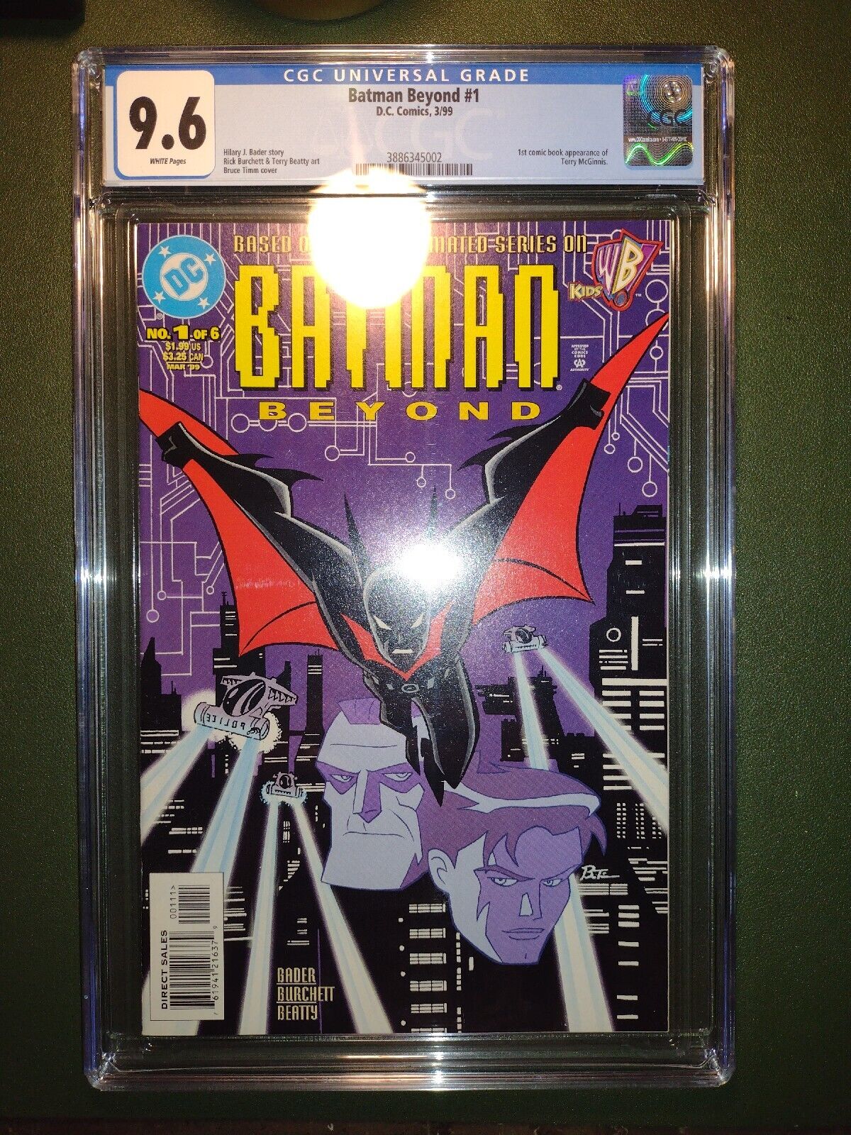 Batman Beyond # 1 CGC 9.6 White Pages 1st appearance of Terry McGinnis- OFFER