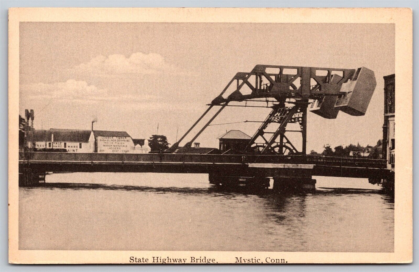 Postcard State Highway Bridge, Mystic CT A84