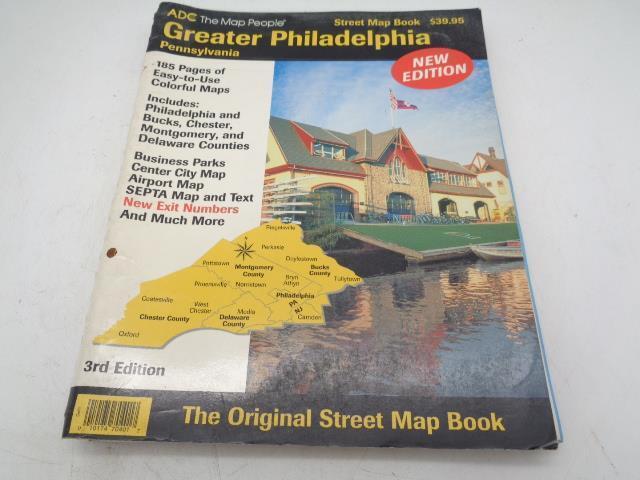 ADC Street Map Book GREATER PHILADELPHIA PA Pennsylvania 2001 New Edition