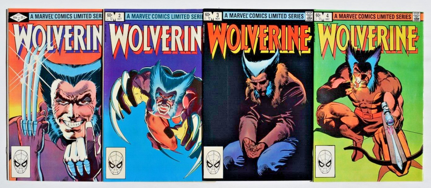 WOLVERINE LIMITED SERIES (19821) 4 ISSUE COMPLETE SET #1-4 MARVEL COMICS