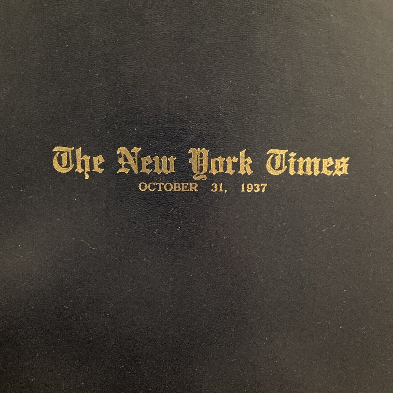 Vintage New York Times Halloween October 31 1937 Newspaper Archives COA Late
