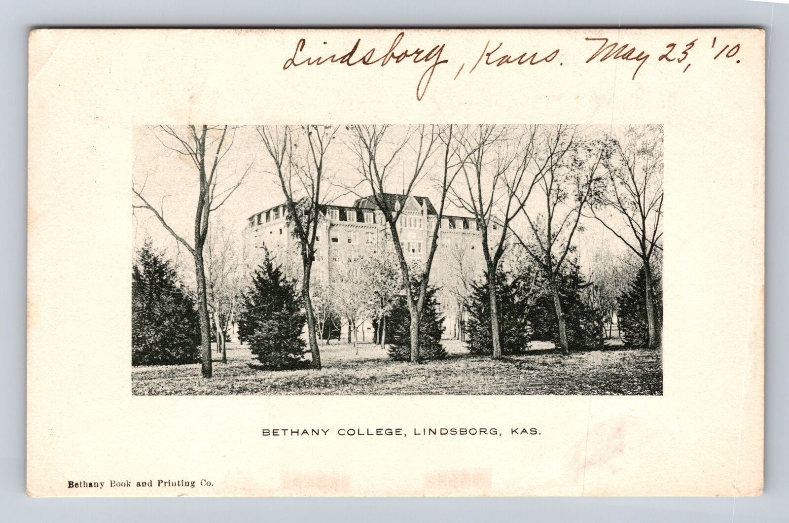 Lindsborg KS-Kansas, Bethany College, Antique, Vintage c1910 Postcard