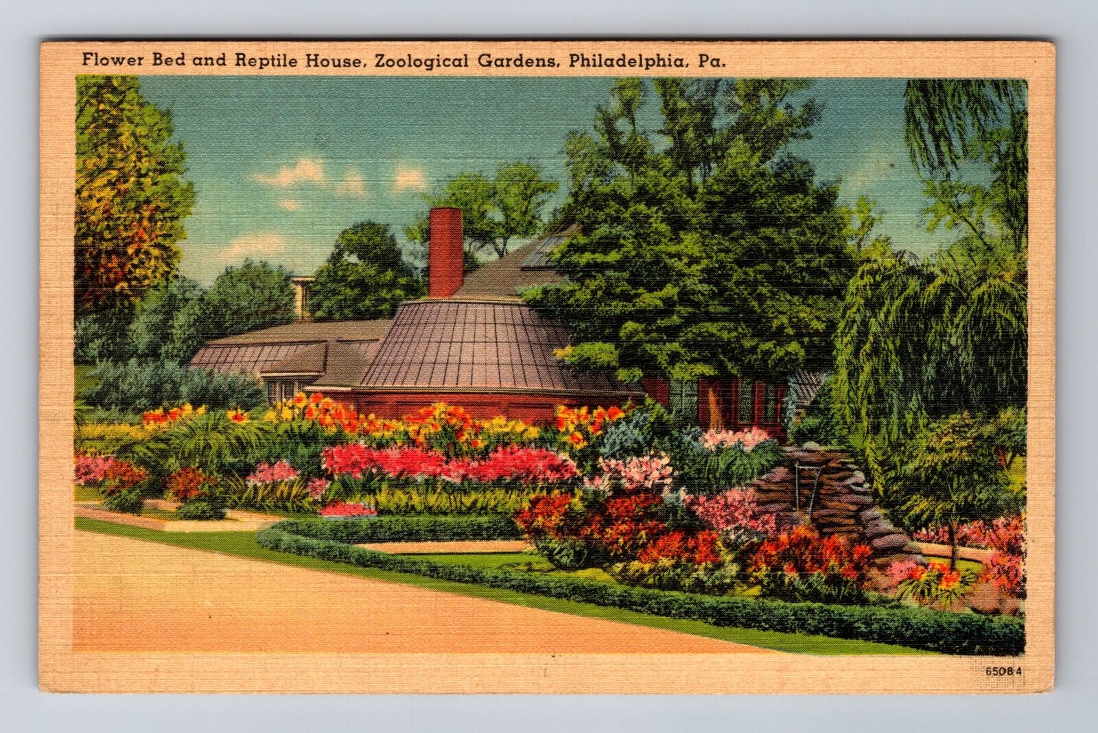 Philadelphia PA-Pennsylvania, Zoological Gardens, Reptile House Vintage Postcard