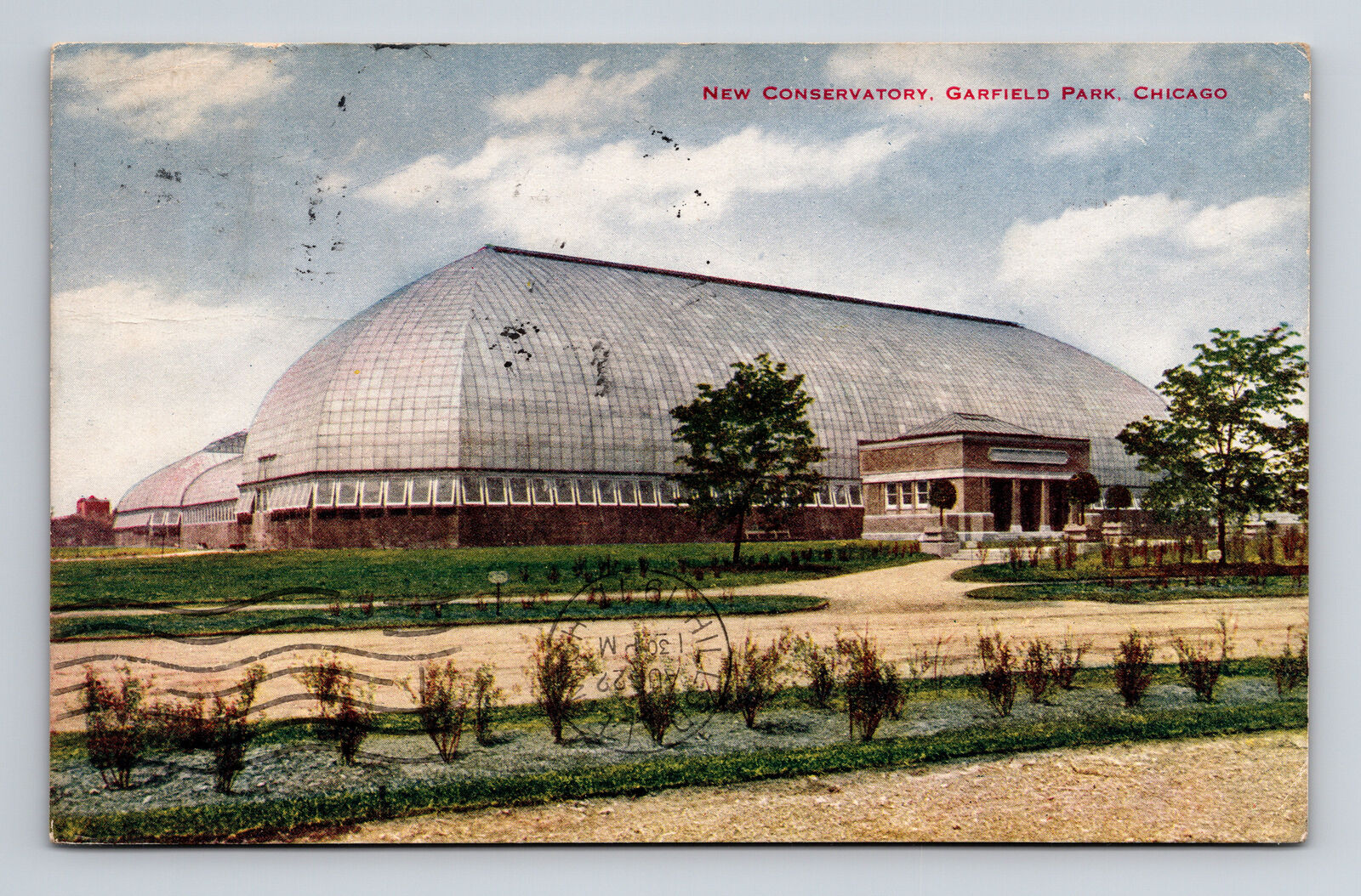 c1911 DB Postcard Chicago IL Illinois New Conservatory Garfield Park