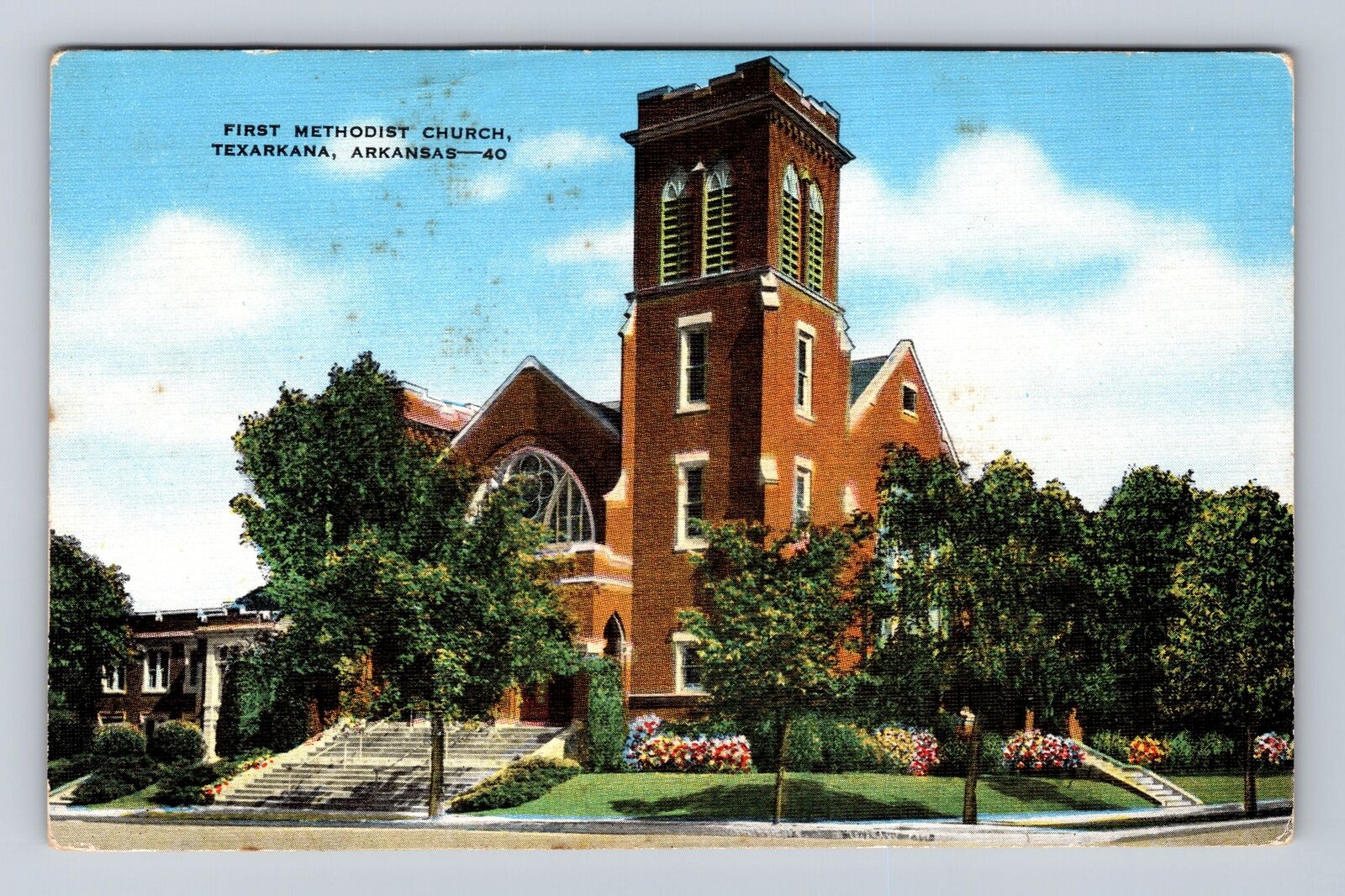 Texarkana AR-Arkansas, Historic 1903 First Methodist Church, Vintage Postcard