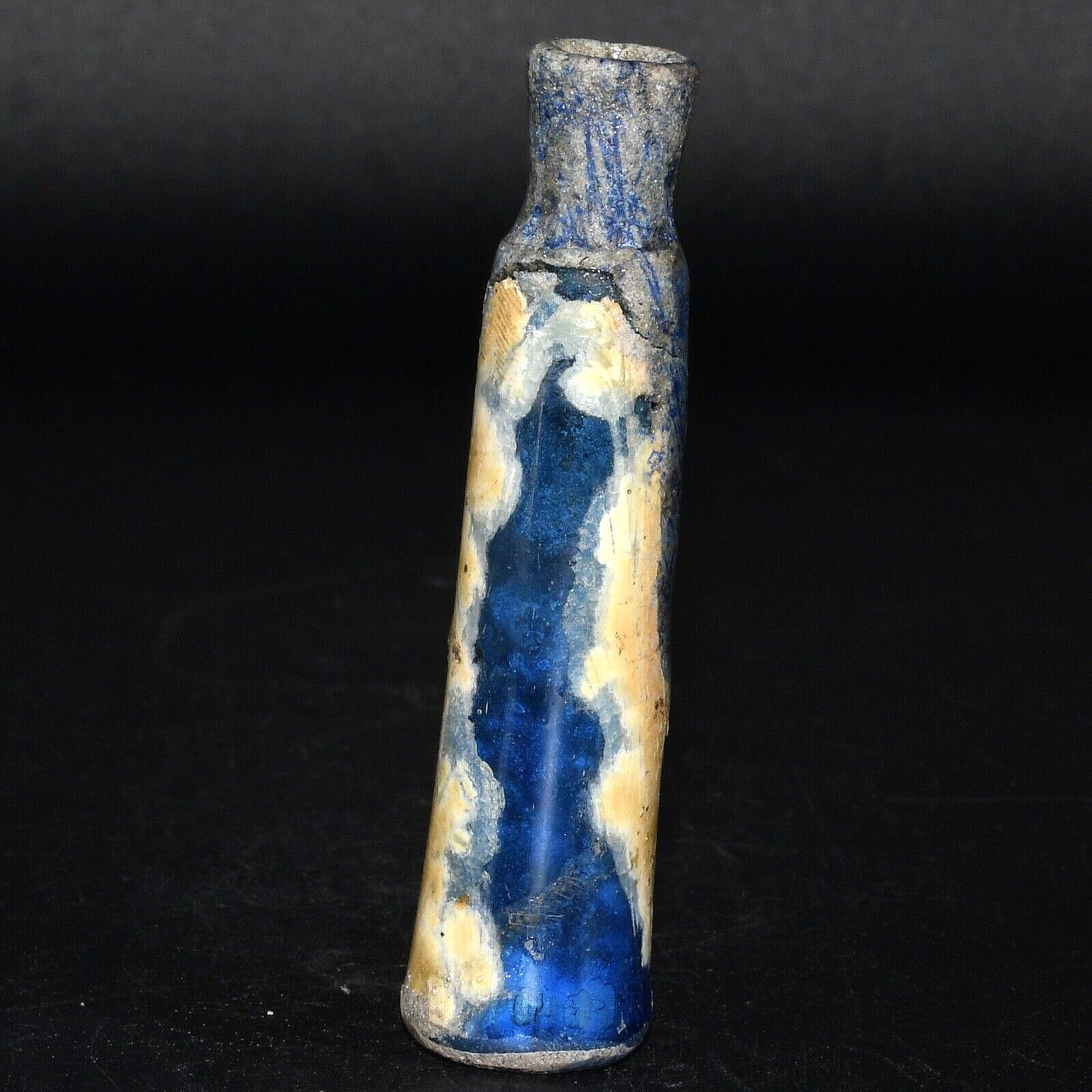 Authentic Ancient Roman Medicine Cosmetics Glass Vial with Beautiful Patina