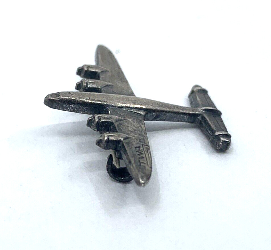 VINTAGE STERLING SILVER TWA Airlines CONSTELLATION Service PIN Brooch