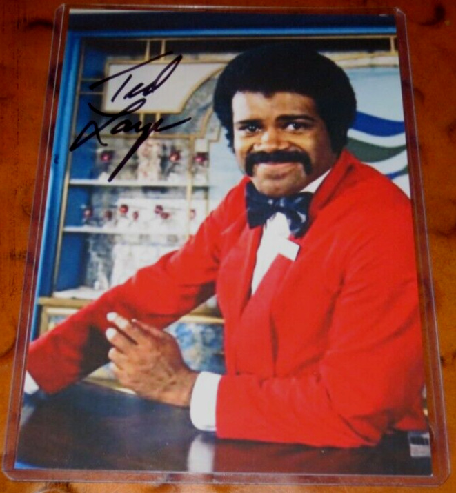 Ted Lange signed autographed photo as bartender Isaac Washington The Love Boat