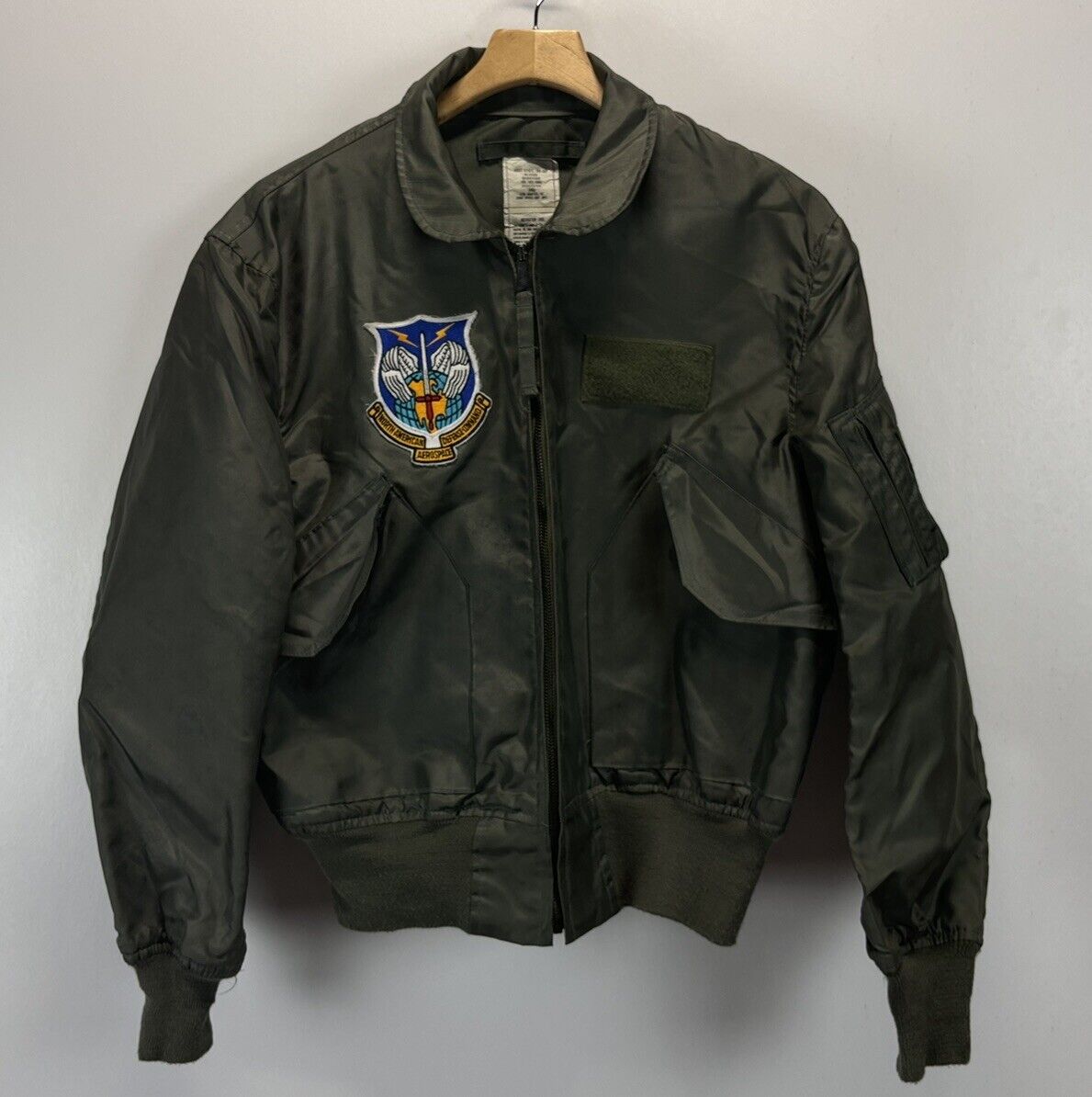 Vintage Flyers Jacket Mens Large Green CWU-36P Summer 8415-01-010-1910 Alpha Ind