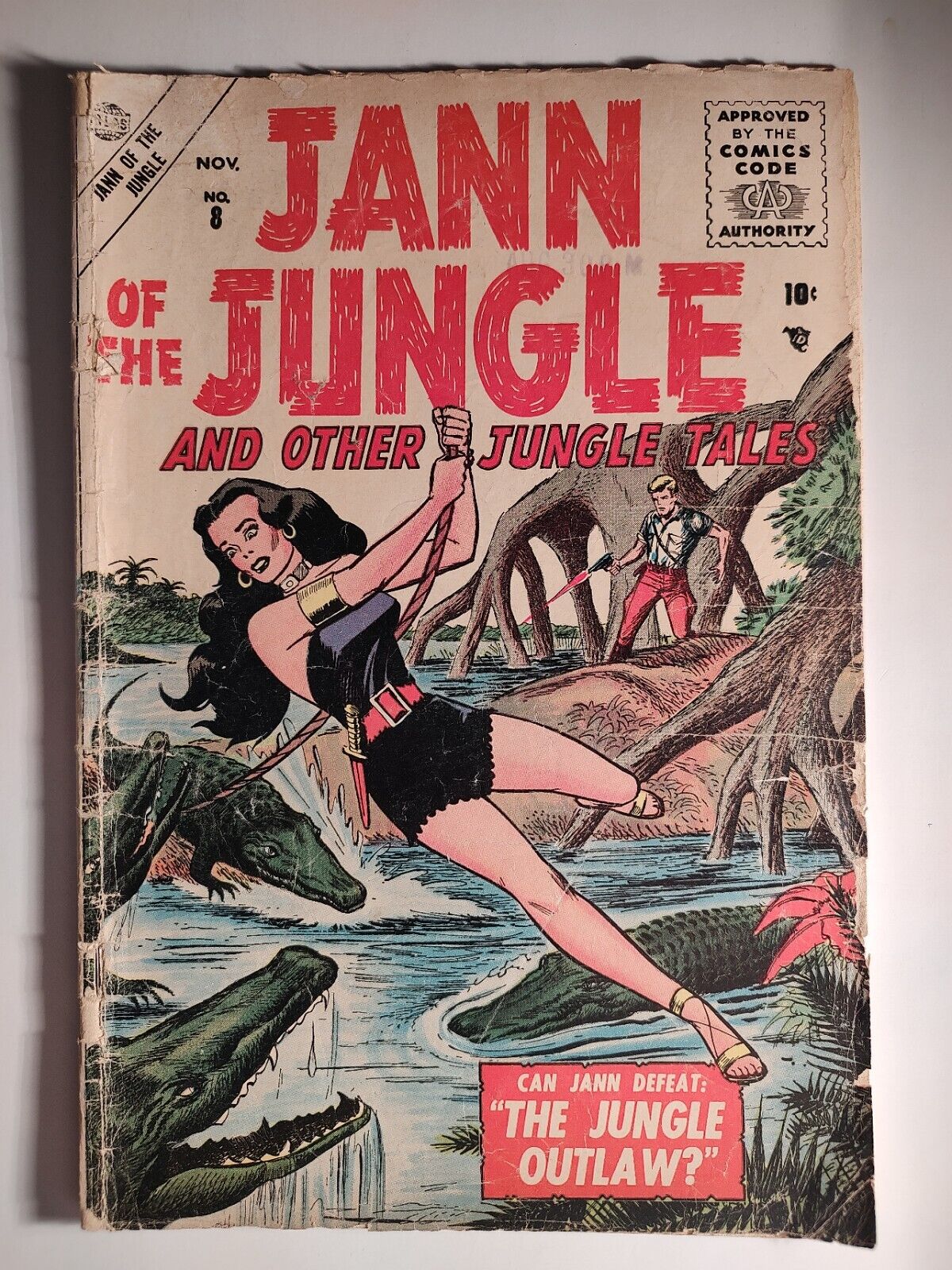 Jann of The Jungle #8, Low Grade, Atlas (Marvel) 1956, 1st issue, Good Girl Art