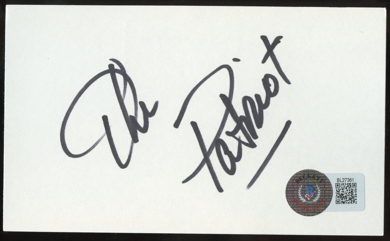 The Patriot Del Wilkes d2021 signed autograph 3x5 card Wrestler BAS Stickered