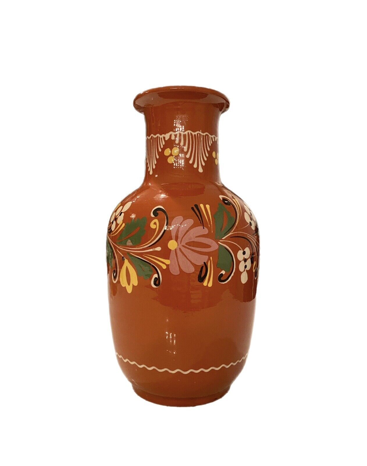 Vintage Ceramic Hungarian Pottery Vase Rustic Decor