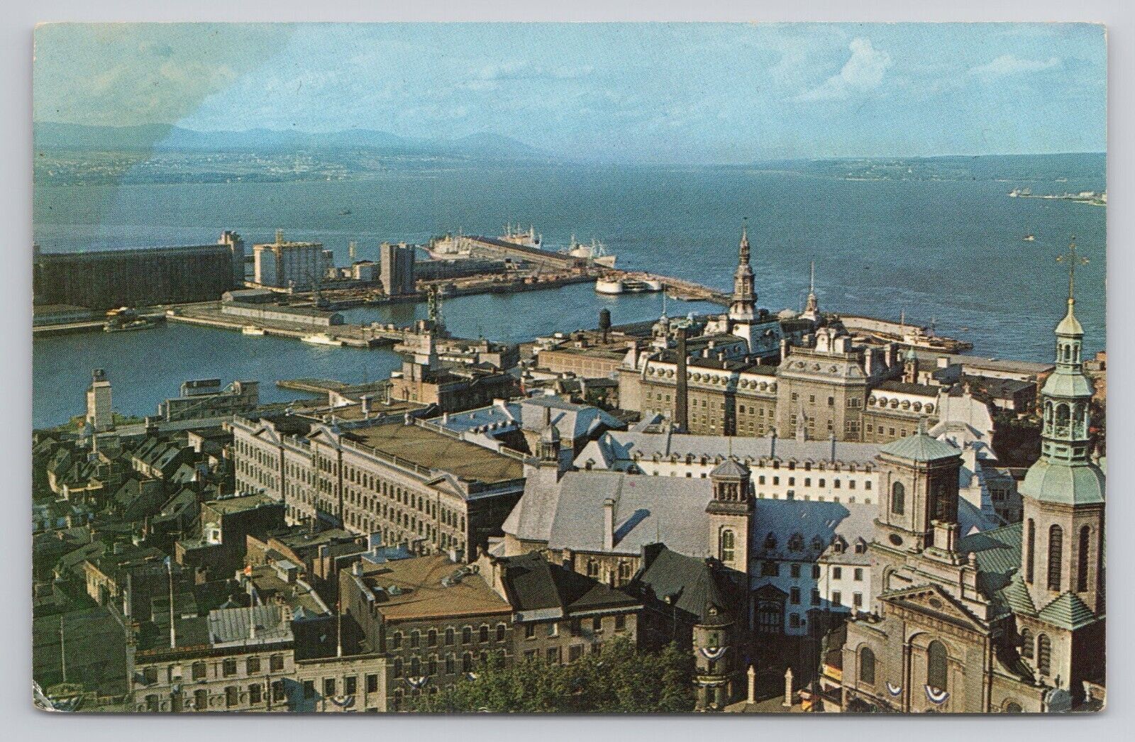 Postcard The Harbour Of Quebec City PQ Canada