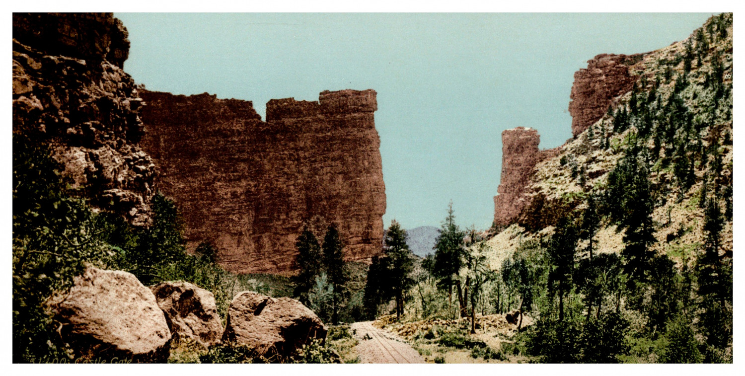 Utah, Price Canyon, Castle Gate Print Vintage, Photochromy, Vintage p