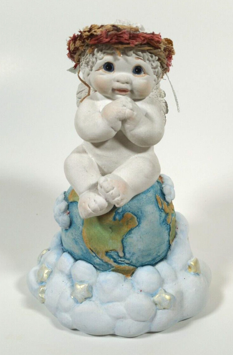 Vintage Dreamsicles 1997 Praying Cherub Figurine Kristin Signed 1998 Sit World