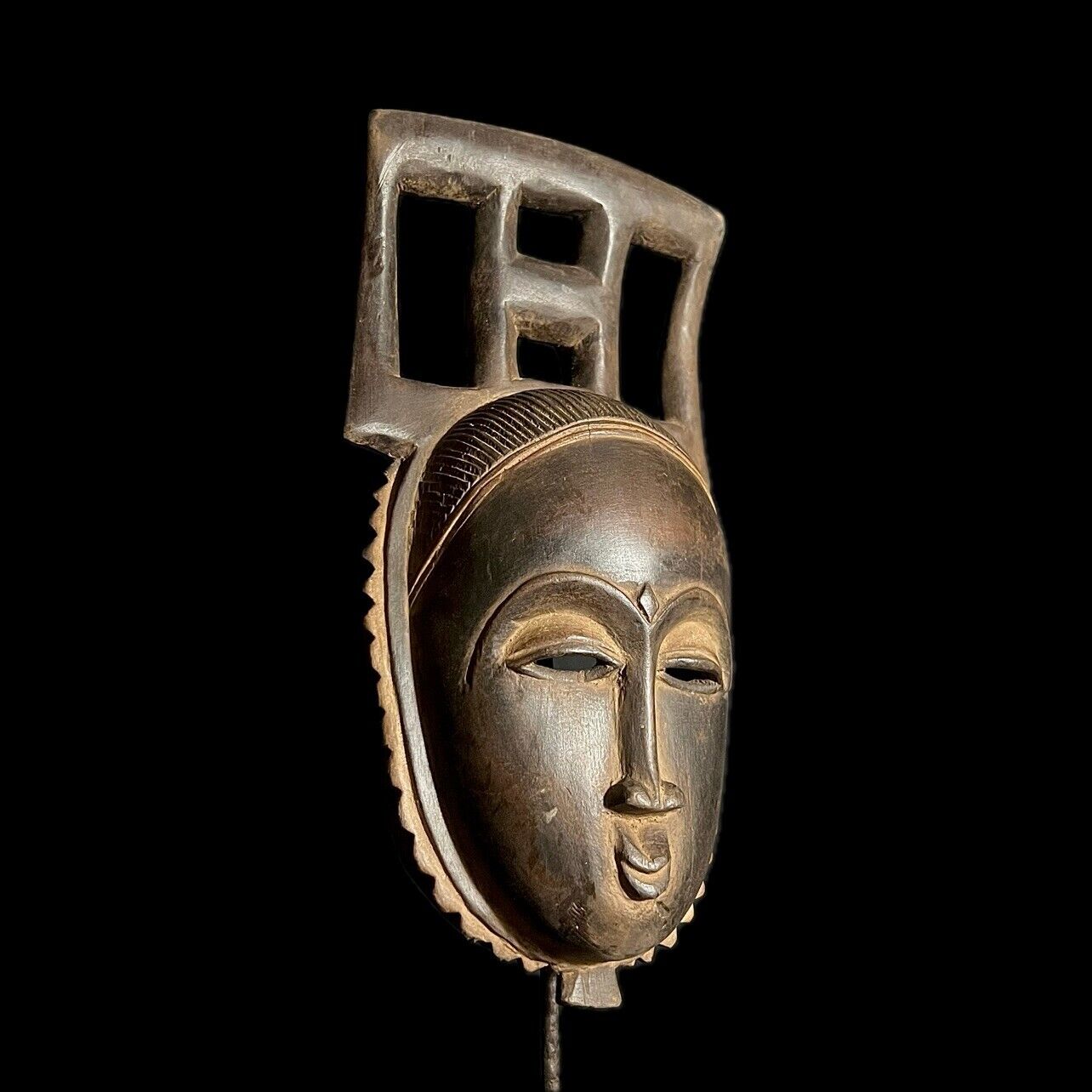 African Tribal Wood masks Hand Carved Guro Baule antique wall mask masque -G1587