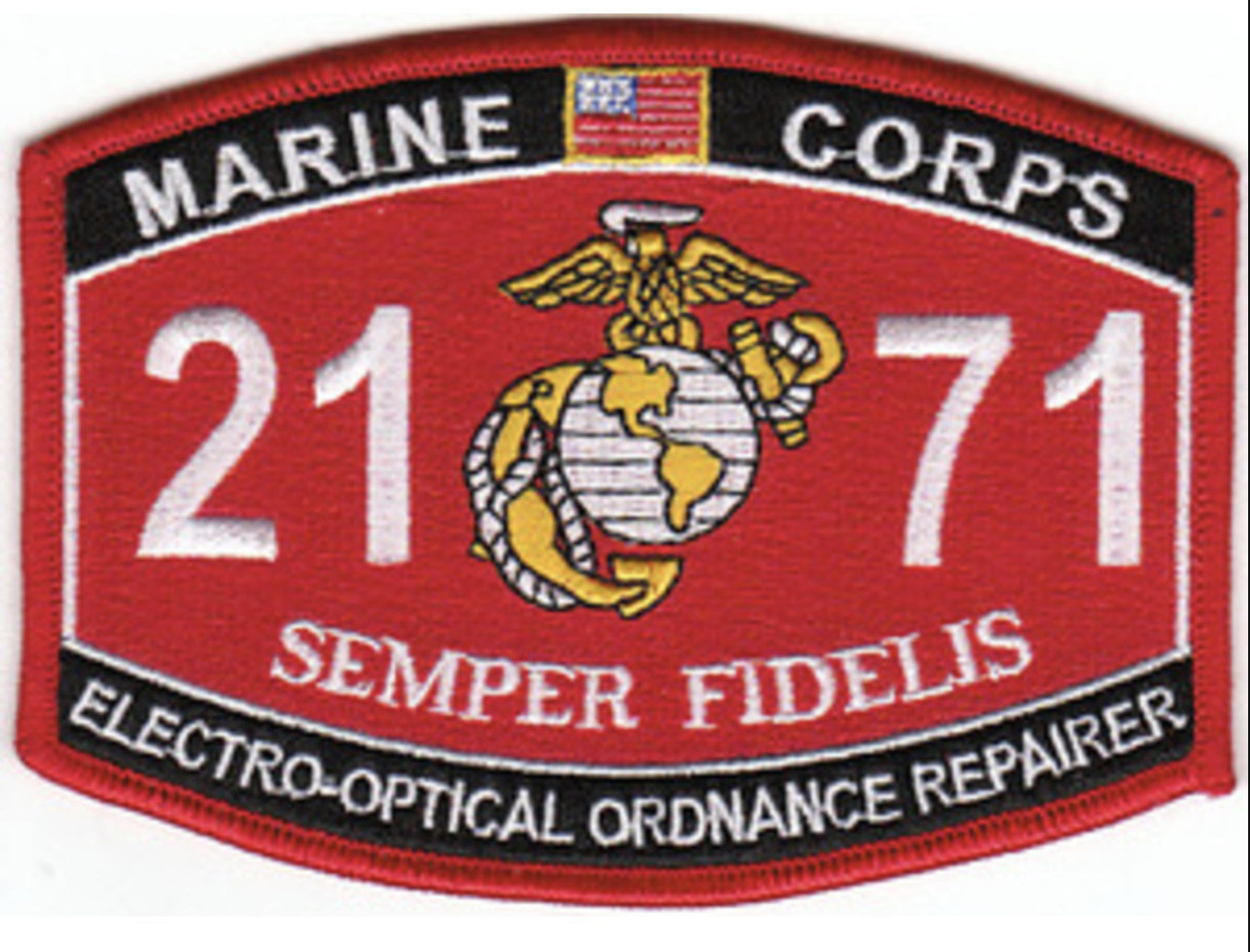MARINE CORPS MOS 2171 ELECTRO-OPTICAL ORDNANCE REPAIRER EGA EMBROIDERED PATCH