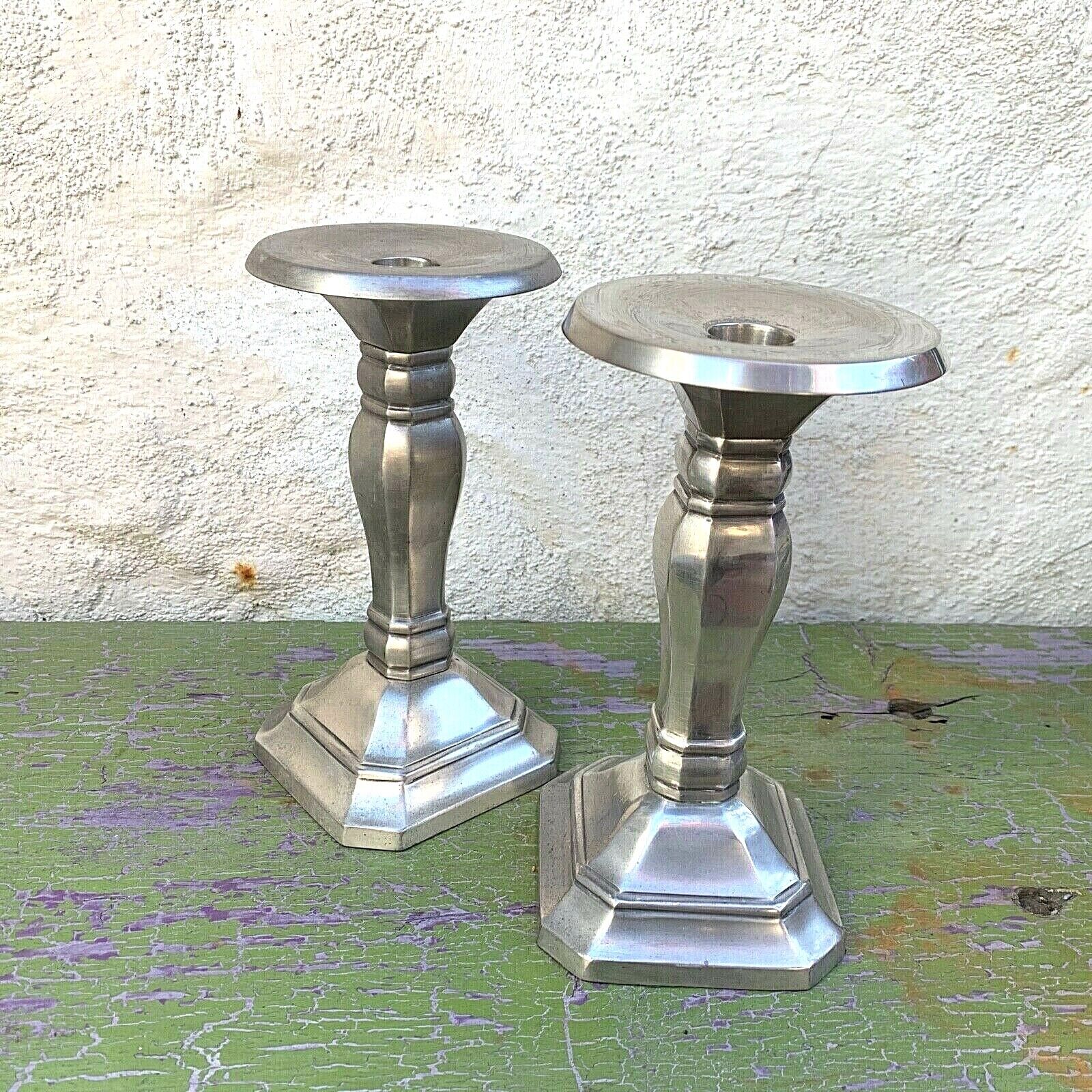 VTG Pottery Barn Silver Plated Candle Holders 8